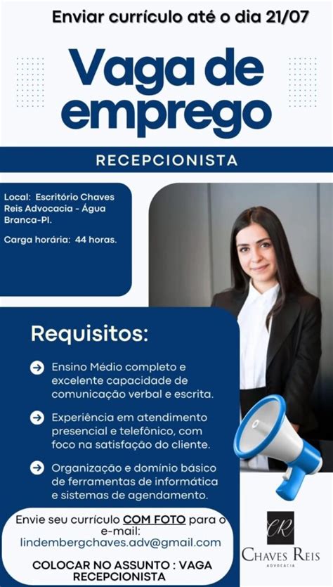Vagas de emprego para Recepcionista, Analista Administrativo e ...
