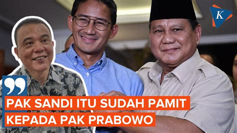 Dasco Sandiaga Uno Sudah Pamit Ke Prabowo YouTube