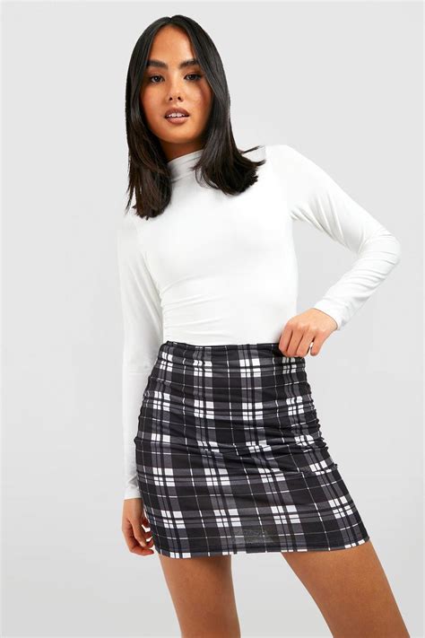 Plaid Flannel High Waisted Mini Skirt Boohoo Usa