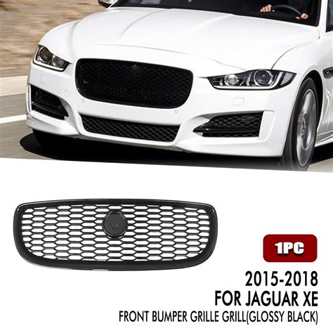 Front Bumper Grille Mesh Grill Cover Kit For Jaguar Xe Matte