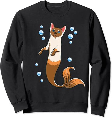 Mermaid Kitty Kawaii Cat Mermaid Tail Sweatshirt