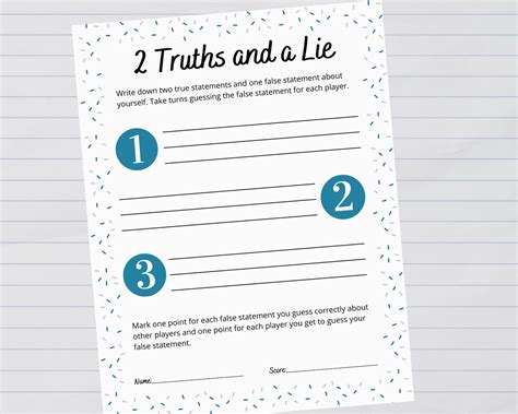 Two Truths And A Lie Game Get To Know You Game Icebreaker Game Fun