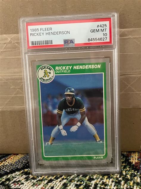 Rickey Henderson Fleer Base Psa Price Guide Sports Card