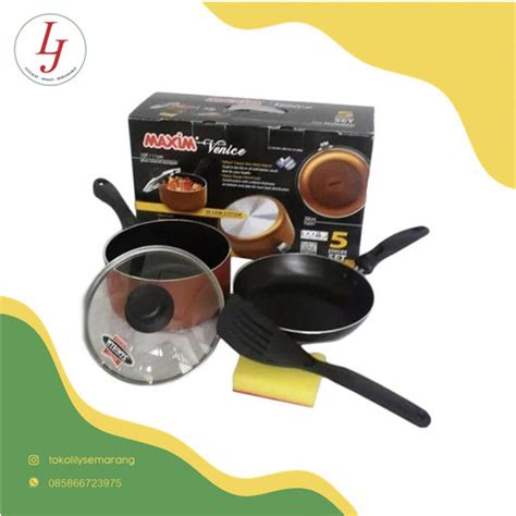 Jual Panci Wajan Maxim Venice Set 5 Pcs Cookware Paket Kota