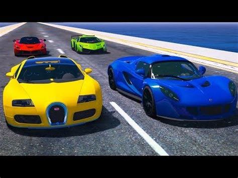 Örümcek Adam Süper Arabalar ile Drag Yarışı Yapıyor GTA 5 Sports