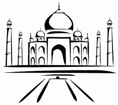 Taj Mahal Coloring Pages Learny Kids