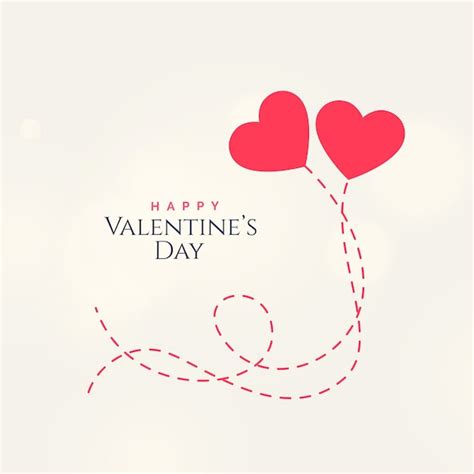 Free Vector | Sweet valentine's day card design with two floating hearts