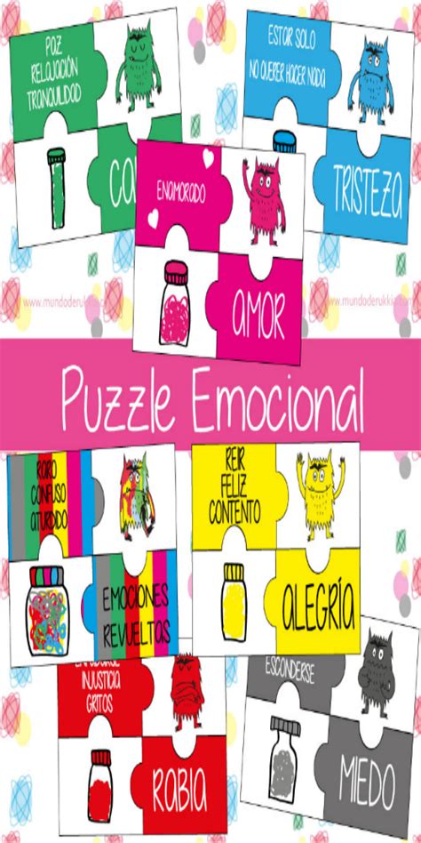 Puzzle Emocional Del Monstruo De Colores Educacion Emocional Infantil