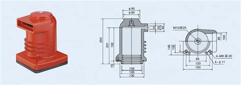 DOWE 10KV High Voltage Indoor Red Epoxy Resin Contact Box CH3 10Q 180