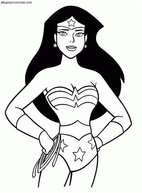 Dibujos Sin Colorear Dibujos De La Mujer Maravilla Wonderwoman Para