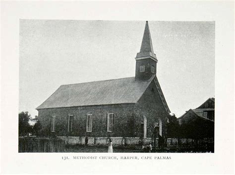 1906 Print Cape Palmas Harper Liberia Africa Methodist Church Historic