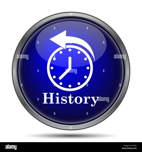 History Icon Internet Button On White Background Stock Photo Alamy