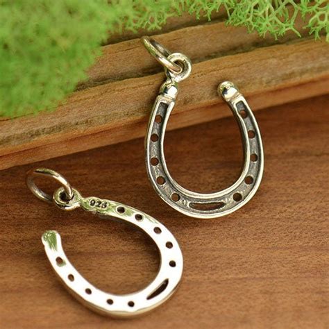 Realistic Lucky Horseshoe Charm in Sterling Silver. Sterling Silver ...