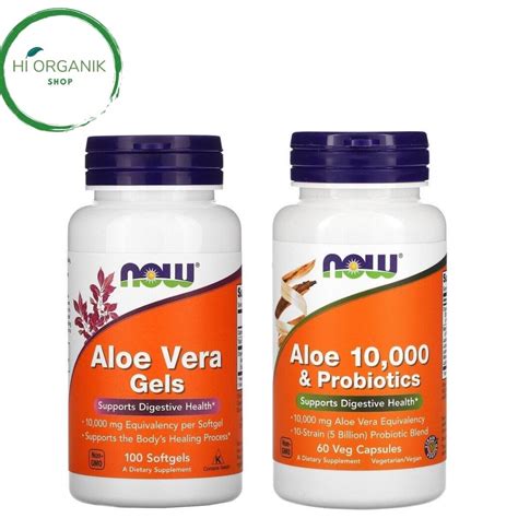 Jual Now Foods Aloe 10000 And Probiotics 60 Veg Capsules Now Foods Aloe