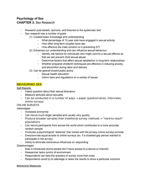 Chapter 3 Sex Research Psychology Of Sex Chapter 3 Sex Research Research Puts Beliefs