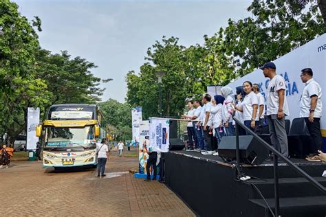 Bank Mandiri Berangkatkan Pemudik Hari Ini Di Gbk