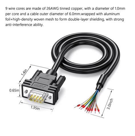 Paquete De 4 Conectores DB9 RS232 Serial Cable De 5 Pies DB9 Hembra A