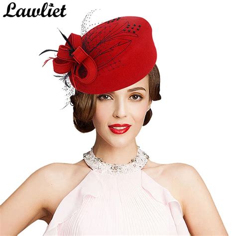 Fascinator Hats For Women Winter Embroidered Veil Wool Felt Pillbox Hats For Formal Cocktail