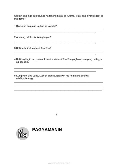 Edukasyon Sa Pagpapakatao Ikaapat Na Markahan Modyul Patunay Ng