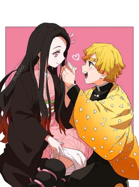 Zenitsu X Nezuko Chibi Anime Personajes De Anime Imagenes De