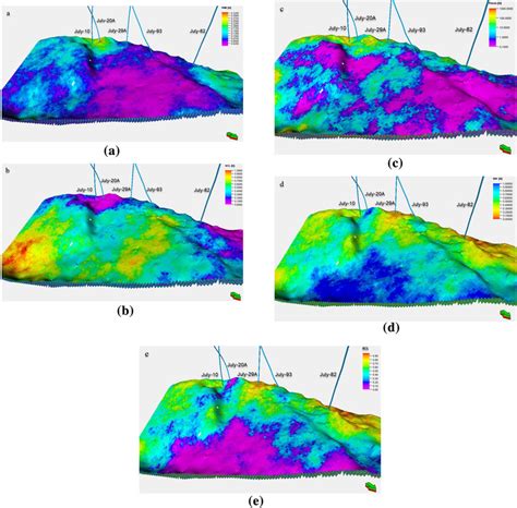 Matulla Reservoir Static Model Showing The Top View Of Petrophysical