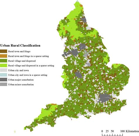 Urban Rural Classification For Lsoa Data Source Defra 55 Ons 52 Download Scientific