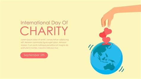 Premium Vector International Day Of Charity Banner Template