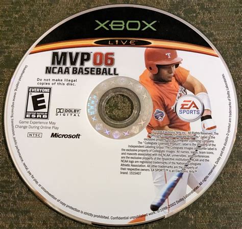 Mvp 06 Ncaa Baseball Original Microsoft Xbox Game Us Version