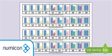 11 To 20 Numicon Shapes Number Track Teacher Made Twinkl