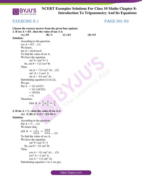 Ncert Exemplar Class Maths Solutions Chapter Free Pdf