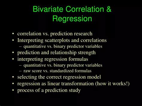 Ppt Bivariate Correlation And Regression Powerpoint Presentation Id