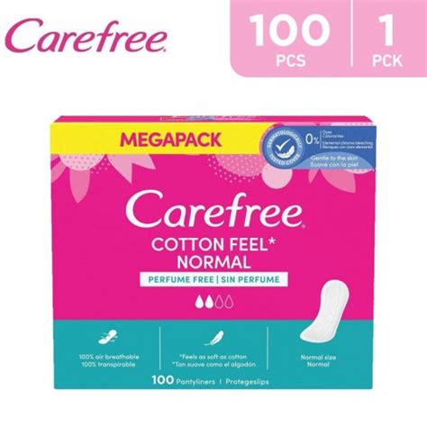 Buy Carefree Cotton Perfume Free Daily Pad 100 Pieces توصيل