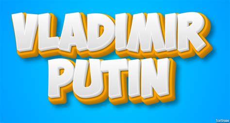 Vladimir Putin Text Effect And Logo Design Celebrity