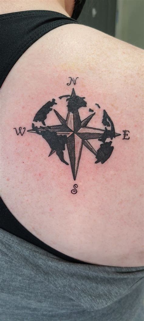 Compass Rose Tattoos Compass Rose Deathly Hallows Tattoo