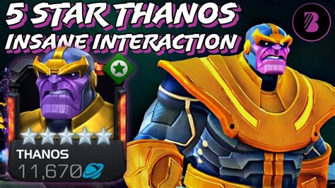 Thanos Has A Crazy Nodesynergy Interaction Marvel Contest Of Champions Youtube