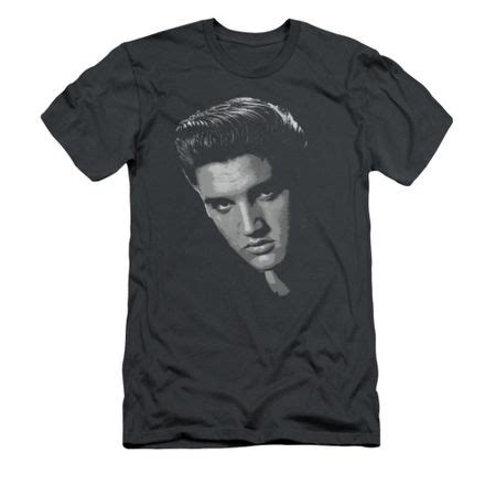 Elvis Presley Shirt Slim Fit True American Idol Charcoal T Shirt