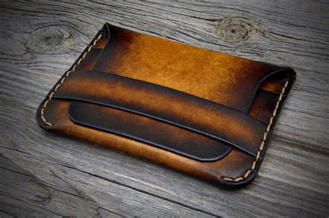 Leather Credit Card Wallet. Handmade in Italy. Original - Etsy