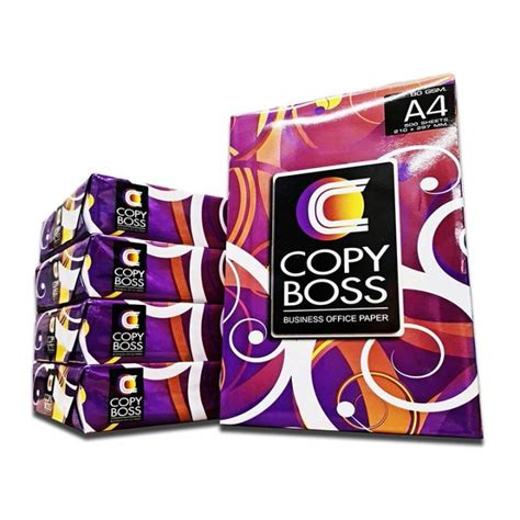 Copy Boss Copy Paper A4 80 Gsm 500 Sheets X 5 Reams ก๊อปปี้ บอส กระดาษ