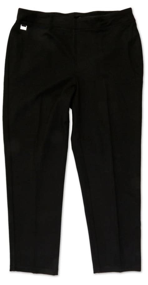 Womens Plus Slimming Pull On Pants Black Burkes Outlet