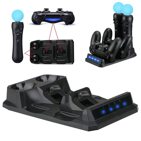 Charger Station For Ps4 Vr Ps Move Tsv Usb Charging Dock Stand Fit For Playstation 4 Ps4 Ps