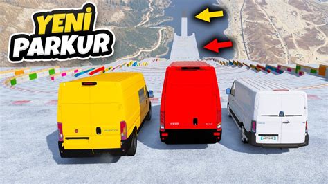 Sevilen Panelvan Arabalar Yeni Buzlu İniş Parkurunda GTA 5 YouTube