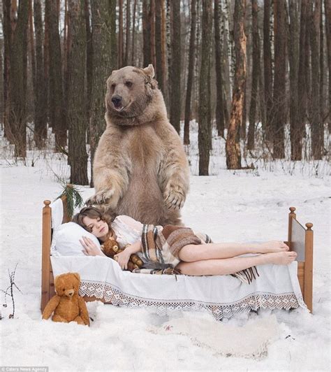 Models Strip Off And Pose Seductively With A Bear For Bizarre Anti Hunting Campaign So Why Did