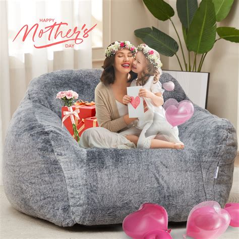 Homguava Giant Bean Bag Chair Sofa High DensityÂ Foam Filled Sofa Chair Large Lazy Beanbag Sofa