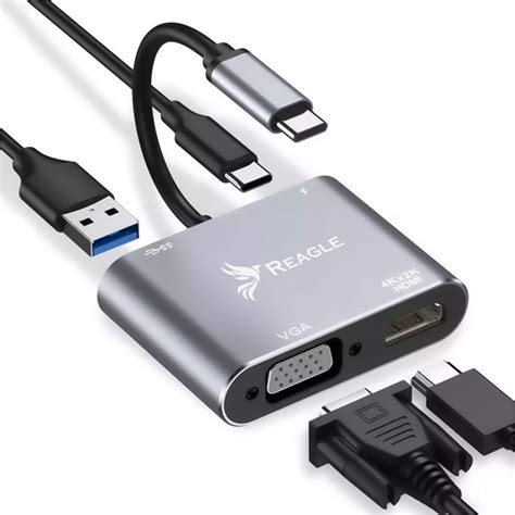 Reagle Hub Usb C Adapter Hdmi K Vga Usb Macbook Pd W Reagle