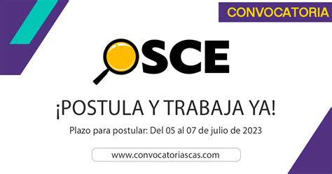 Convocatoria Osce [cas] 6 Plazas Administración Arquitectura Ciencias De La Computación