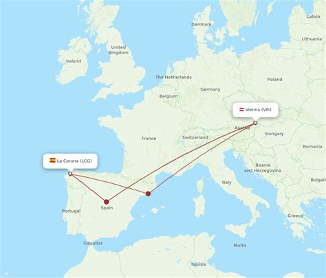 All Flight Routes From Vienna To La Coruna Vie To Lcg Flight Routes