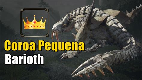 Monster Hunter Rise Barioth Coroa Pequena Crown YouTube