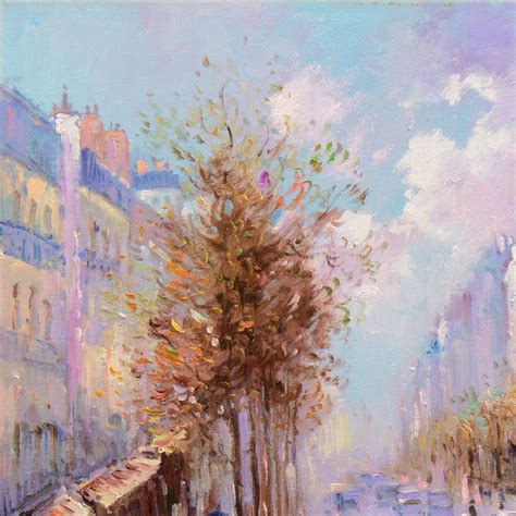 J Clausen After The Rain Paris French Impressionist Cityscape