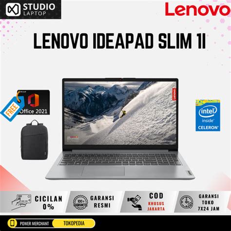 Promo Lenovo Ideapad Slim 1i Celeron N4020 RAM 8GB 256GB SSD 14 Win11