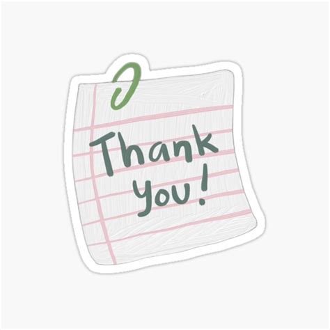 "Thank You note sticker" Sticker for Sale by ShubhiDesigns | Redbubble